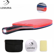 Load image into Gallery viewer, Lemuria Professional carbon fiber table tennis racket with double face pimples-in table tennis rubber FL CS handle ping pong bat

